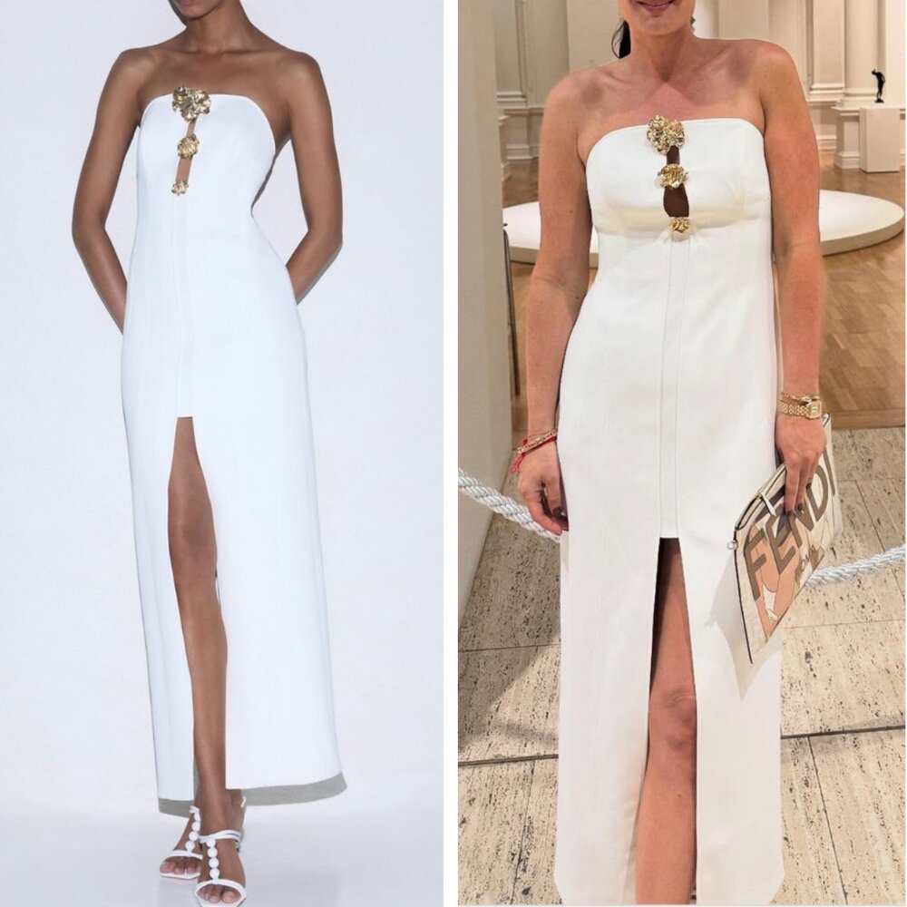 BEST Aclwe Hawick Maxi Dress AU10/US6 Ivory White Event Wedding Cocktail - Picture 1 of 10